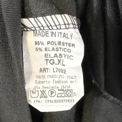 Roberto Cavalli XL Top Black Star Distressed Italy David Rose Grunge Goth 1416