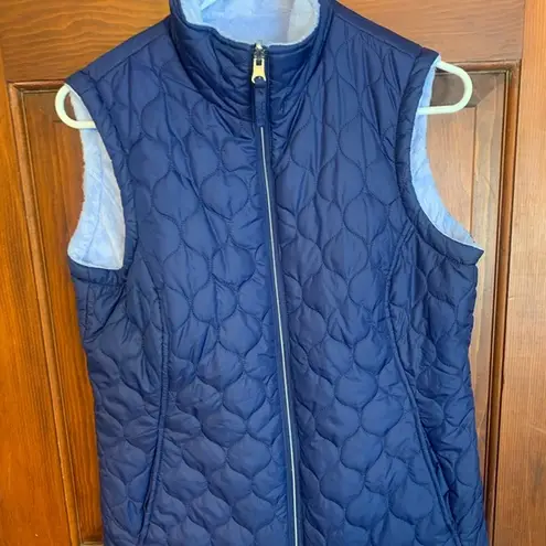 Free Country  Women’s reversible vest, size Small, navy/light blue