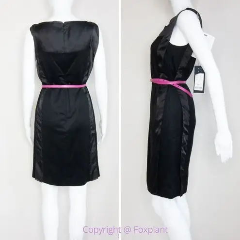 Piazza Sempione NEW Italian-made cashmere/silk black shift dress, IT 40