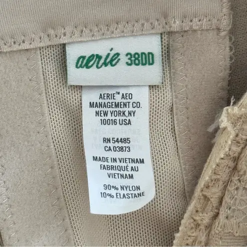 Aerie New  Real Power Plunge Push Up New Blooms Lace Bra Cream size 38DD