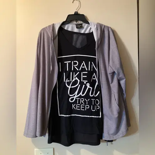 32 Degrees Heat 32 degrees zip up gray hoodie plus size 2x