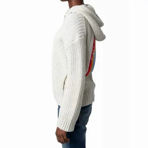 Zadig & Voltaire Anya Zippered Hooded Embroidered Cardigan size L