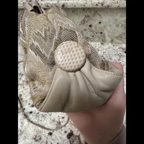 Venetto By Ami Kahn Made In USA Snakeskin Lambskin & Tapestry Purse Handbag