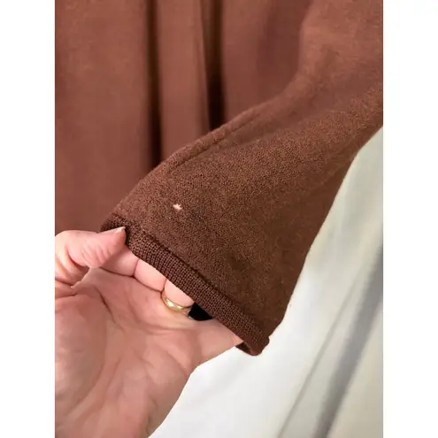 Vintage 80s/90s Geiger Austria Wool Cardigan Brown Boiled Wool Jacket Size 44