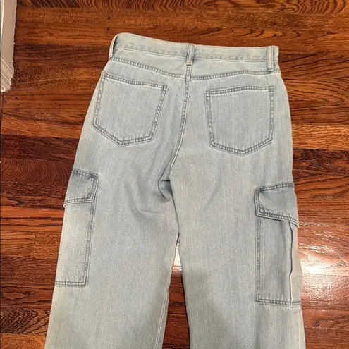 Just Black JBD denim Relaxed cargo style Jeans with Wide-Leg 28 light wash