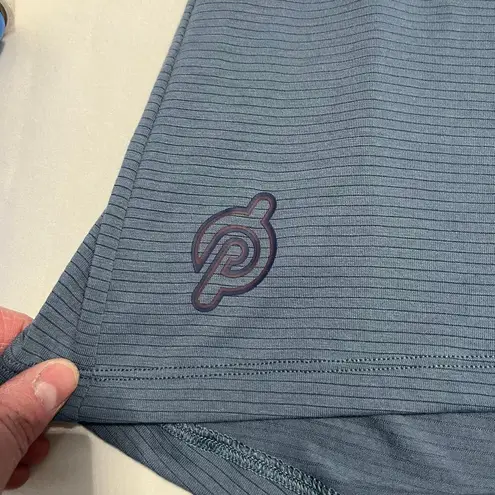 Peloton blue striped loose fitting muscle tank top women’s size medium