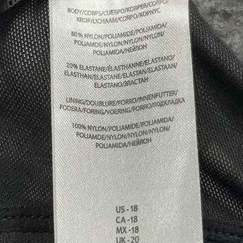 Sun & Sea Grey and Red One Piece Swimwear Chevron Pattern Women’s Plus Size 18