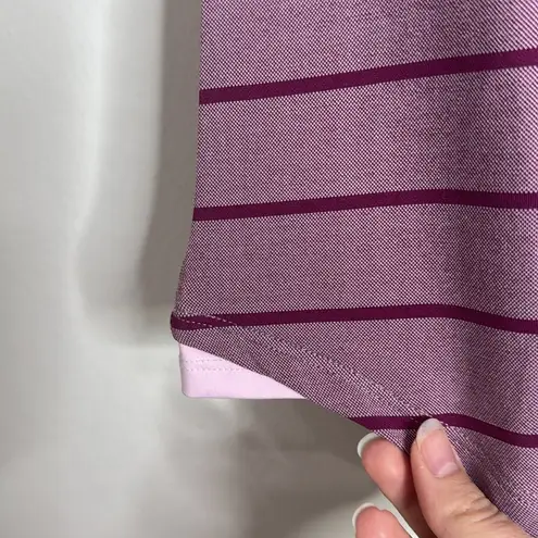 FootJoy Cap Sleeve Birdseye Stripe Jacquard Polo/Golf Shirt size S Purple