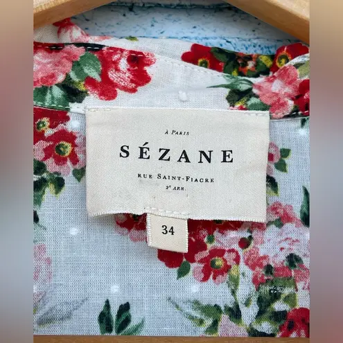 Sézane Pierro Shirt Bouquet De Rose size 34/4