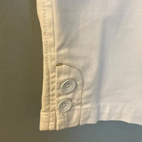 Gloria Vanderbilt Stretch Waistband White Capri Sz 10