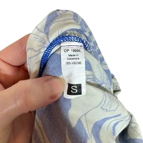 Maaji  Wildest Dreams Tropical Plunge Open Back Button Front Maxi Dress Cover Up