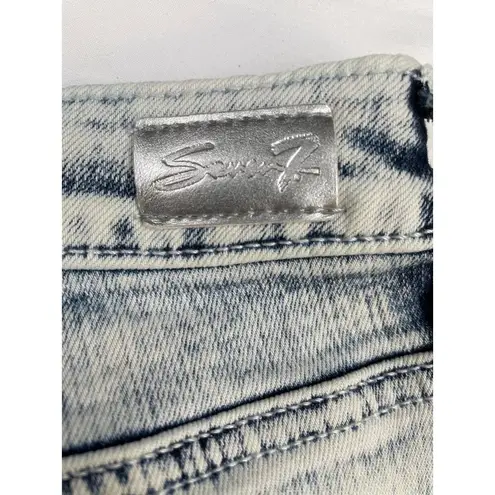 Seven 7 Women's Blue Washed Stretch/Highrise/Skinny Jeans Size 8 SKU 3775