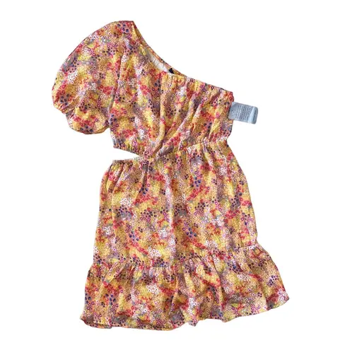 19 Cooper NWT Women’s One Shoulder Floral Cutout Printed Dress Size Large