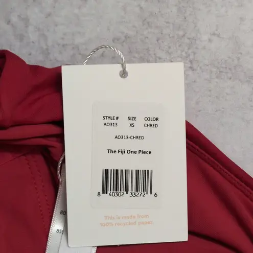 ANDIE Fiji One Piece Cherry Red Strappy Swimwear Bathing Suit XS New