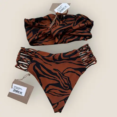 Stone Fox Swim | Bengal Print Bikini Set | Size S | NWT
