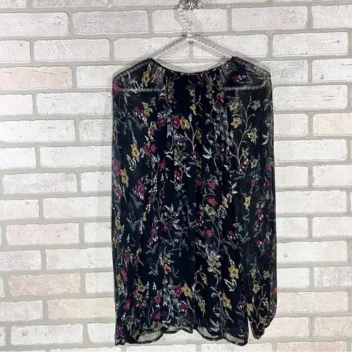 Sundance Acantha Floral Print Ruffle Long Sleeve Blouse Size XS