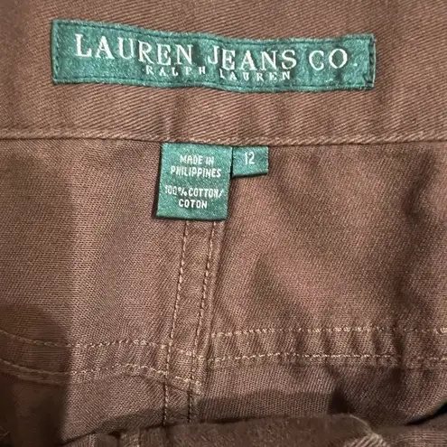 Ralph Lauren Lauren Jeans Co.  brown cropped chino pants Size 12 NWT