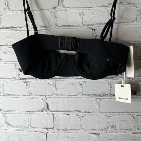 NWT Simkhai black bikini bra size small