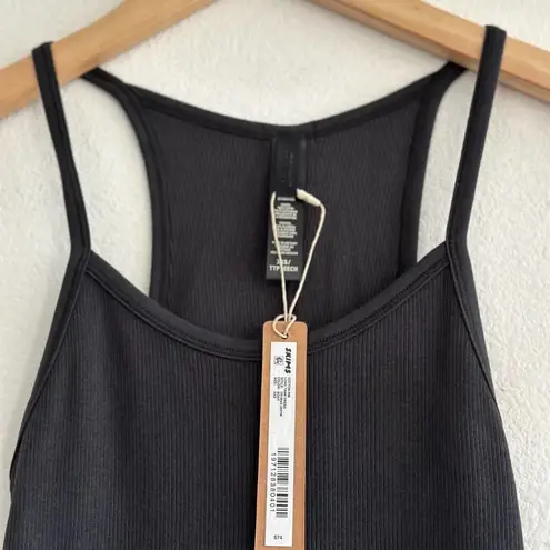 SKIMS Cotton Rib Long Cami Dress in Soot, Size XXS