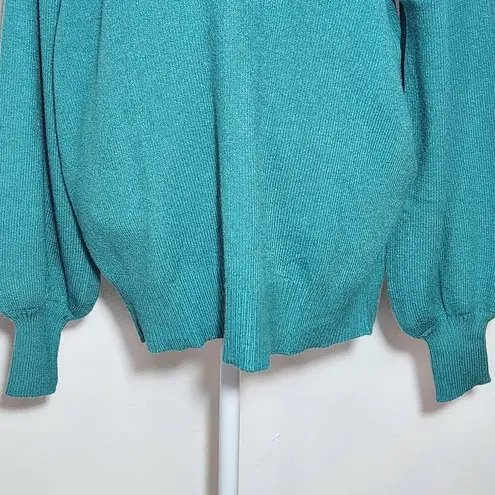 Zesica Turquoise Blue Sweater with Full Sleeves and Mock Neckline NWT Size Large