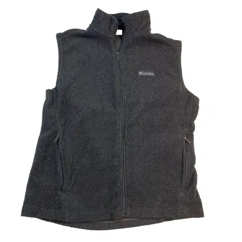 Columbia  Benton Springs Charcoal Gray Sleeveless Zip‎ Up Fleece Vest Size Medium