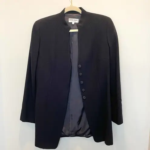 Giorgio Armani Navy Women's Button Blazer