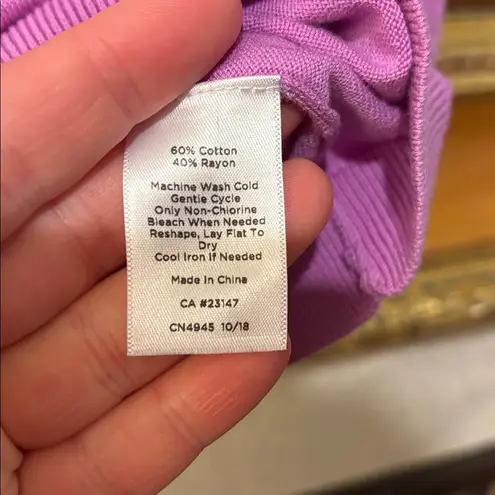 Talbots  Lavender Button Front Cardigan - Size XL