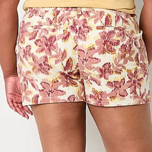 a.n.a  Womens Rose Floral 3 1/2" Mid Rise Chino Shorts