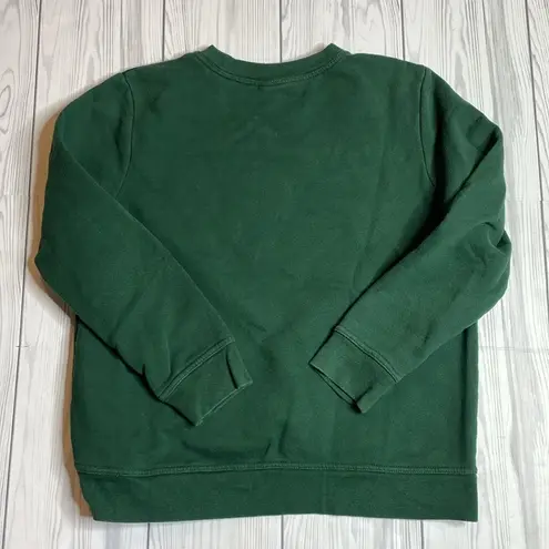 Y2K Vintage Granny Style Cardinal Christmas Sweatshirt Green Large