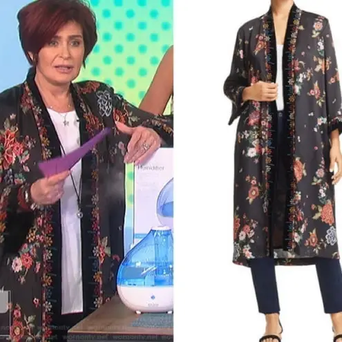 Johnny Was Velvet-Trim Floral Kimono/Jacket NWT (oversized)