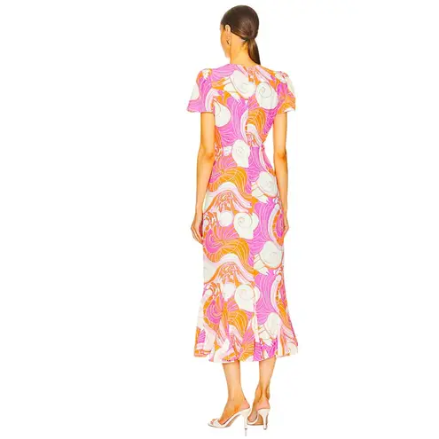 RHODE Lulani Midi Dress Size 2 Pink