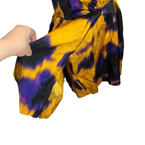 Jason Wu Collection Peplum Mini Dress Purple Print Women’s Size 10 Sleeveless