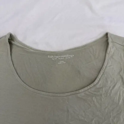 Soft Surroundings Women’s Double Layer Tank Top Tunic Casual Sage Green Large