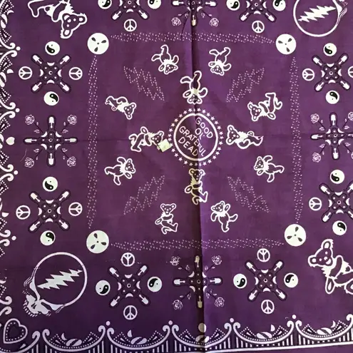 Grateful Dead purple  dancing bear bandana