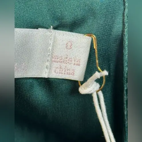 Rachel Parcell Emerald Green Tiered Ruffle Mini Dress Long Sleeve Party 0