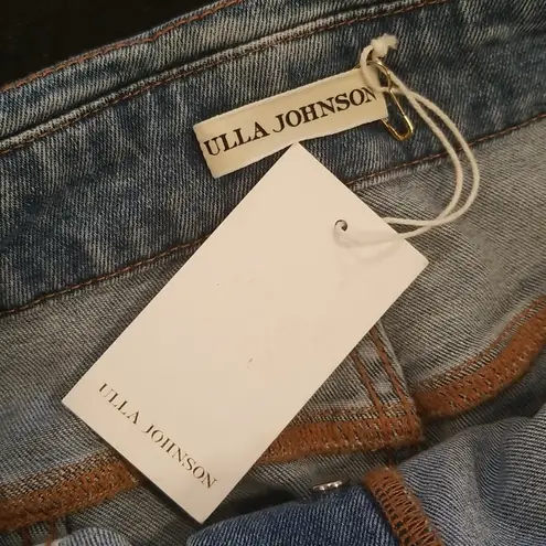 Ulla Johnson ππ Otto Jean Mid Wash Tie Front Button Fly High Rise 4 NWT