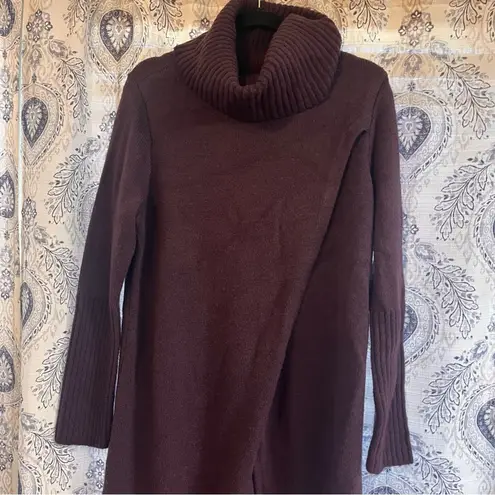 G By Giuliana Plum Maxi Tunic Turtle Neck Sweater Size Small