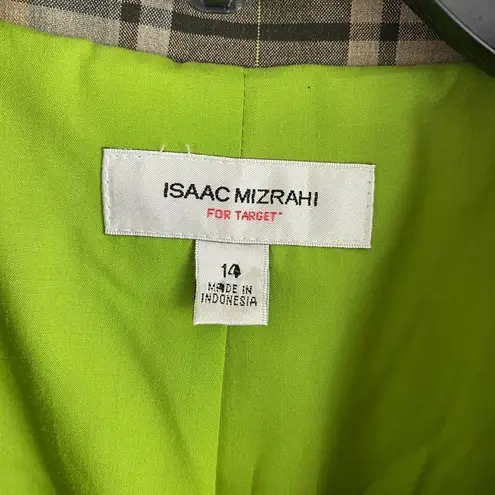 Isaac Mizrahi Target Plaid Peter pan collar jacket
