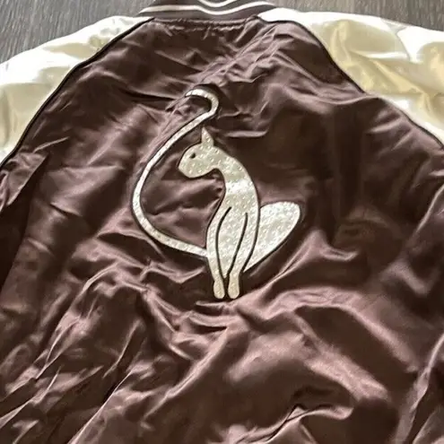 Baby Phat Vintage Puffer Bomber Jacket Satin Liner White Stones Women’s Sz 2XL