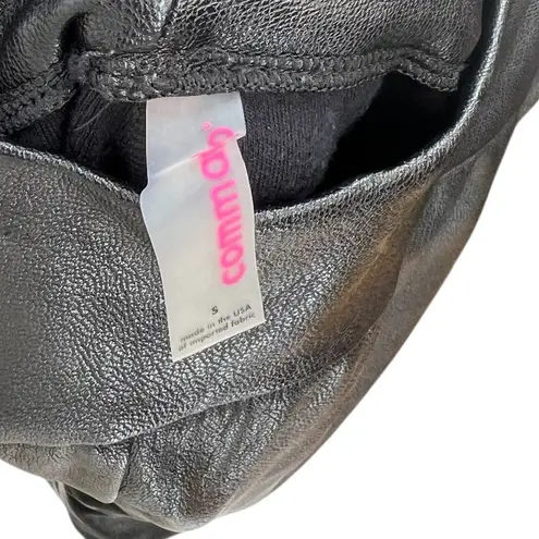 Commando Faux Leather Joggers Pants Pull-On Stretch Tapered Black Size Small - Image 8