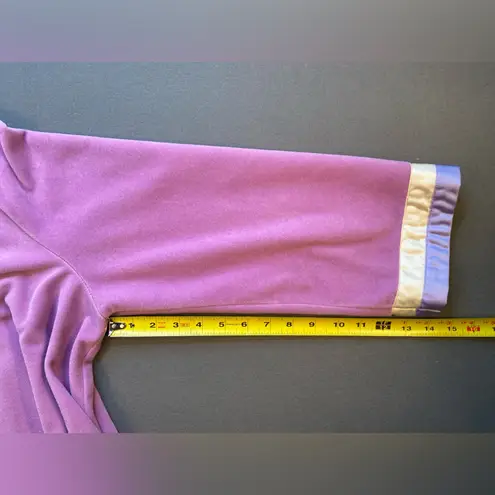 Vanity Fair Long Velour Robe, Housecoat, Lilac zip Front, Vintage