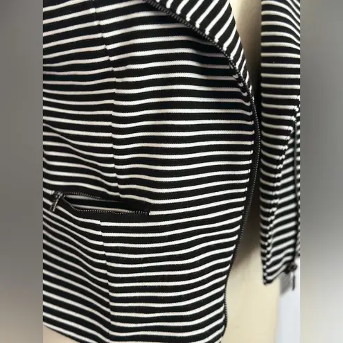 Alice Hope Black and White Striped Blazer (1002) Size L