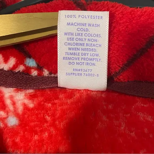 NEW Sleep Chic Red with Snowflakes Wintertime Robe L Large