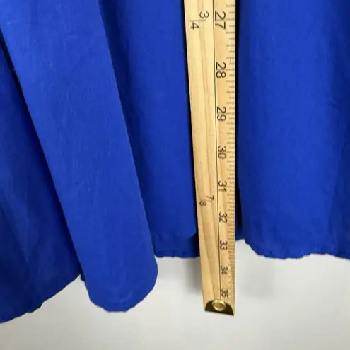 Lele Pierce Mini Dress Large Blue Scoop Neck Open Back Bow Summer Party NWT