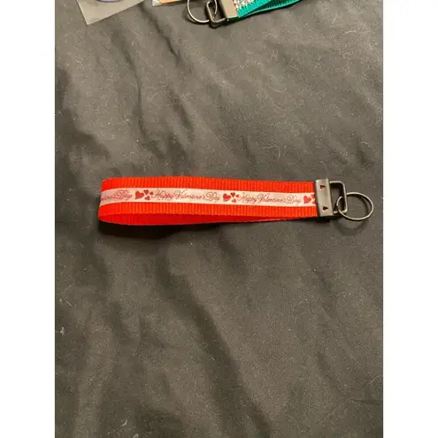 Handmade Red Valentine's Keychain Wristlet 4"
