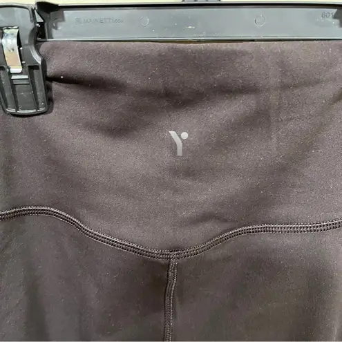 Yogalicious NWT  LUX MADISON CROSSOVER WAIST 7/8 FLARED LEG brown size large