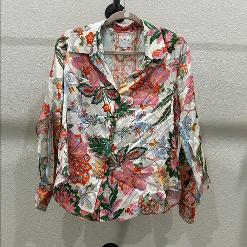 MISA Los Angeles MISA Floral Print Women's Top Sz M
