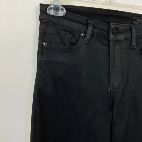 AllSaints Miller Black Coated Skinny Jeans Womens Size 26