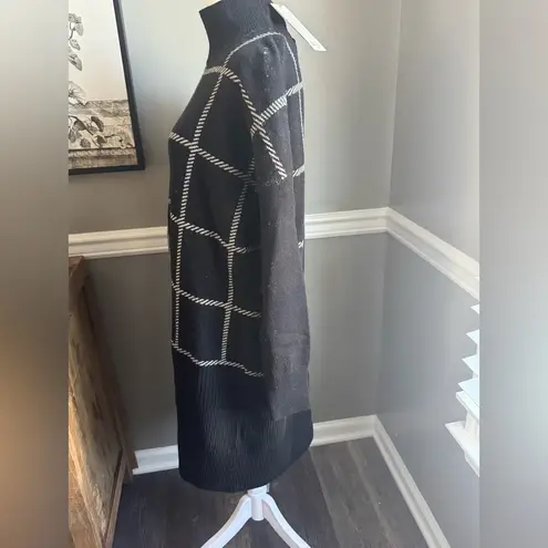 Barbour Womens Small Black White Plaid Wool Blend Marsha Knit Dress NWT