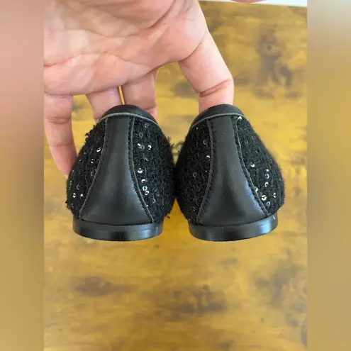 Kurt Geiger NWOT Black Ballet Flat with Bow & Lock Detail Tweed & Leather Size 7